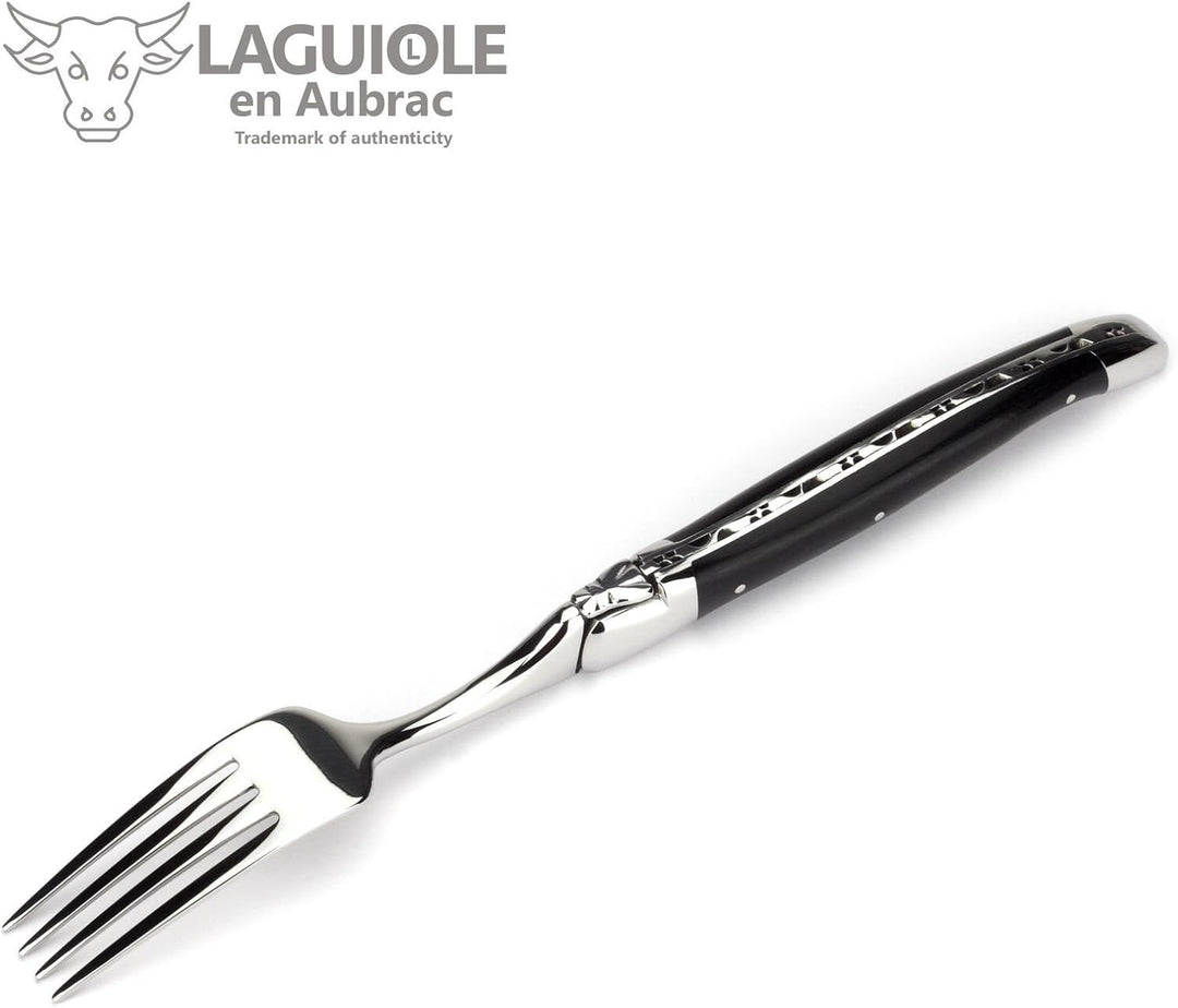 LAGUIOLE en Aubrac 6er Set Gabeln - Gemischte Hölzer Passend zu den Steak-Messern aus Frankreich Sta