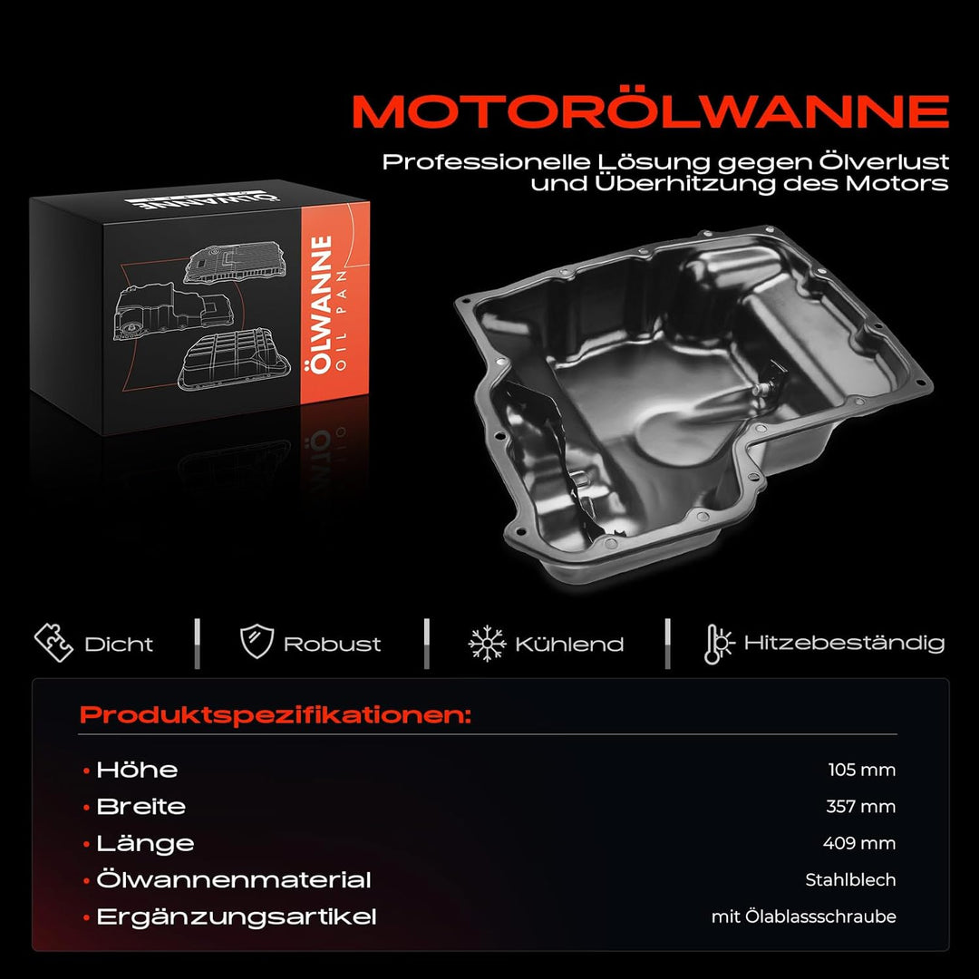 Frankberg Ölwanne für Jumper Ducato Mondeo III Transit Boxer Transit Custom 2.0L 2.2L Diesel 2000-20