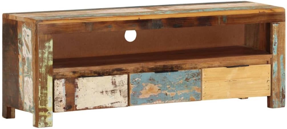 vidaXL TV Schrank mit 1 Fach 3 Schubladen Lowboard TV Möbel Tisch Board Sideboard Fernsehtisch Ferns