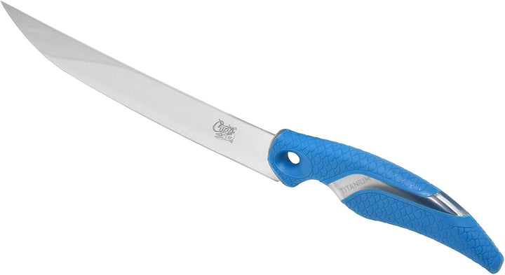 Cuda Filetiermesser, semi-flexible breite Klinge, 26 cm, 18120, Blau