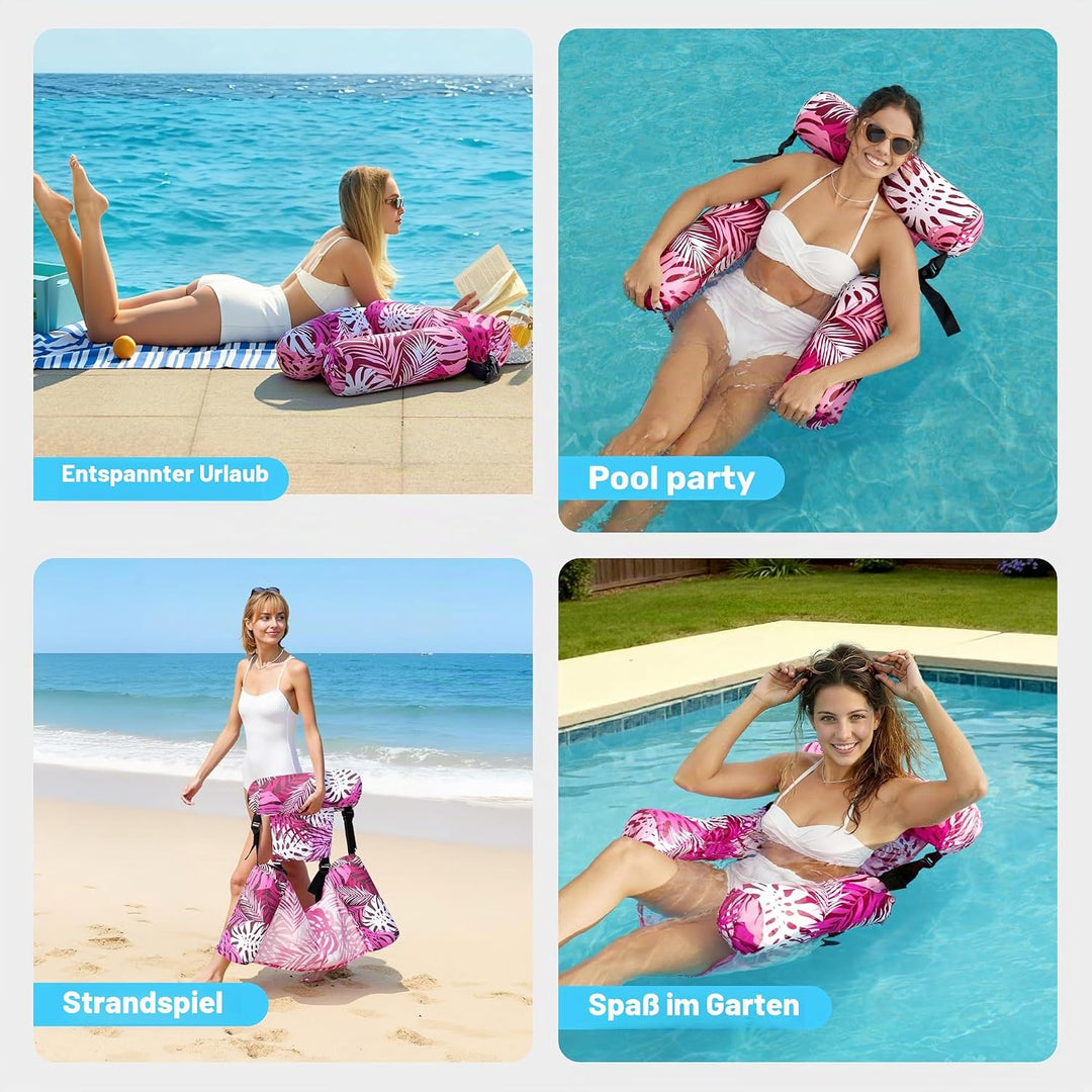 SLOOSH Luftmatratze Pool Wasser für Erwachsene, aufblasbarer Sessel, schwimmende Hängematte, aufblas
