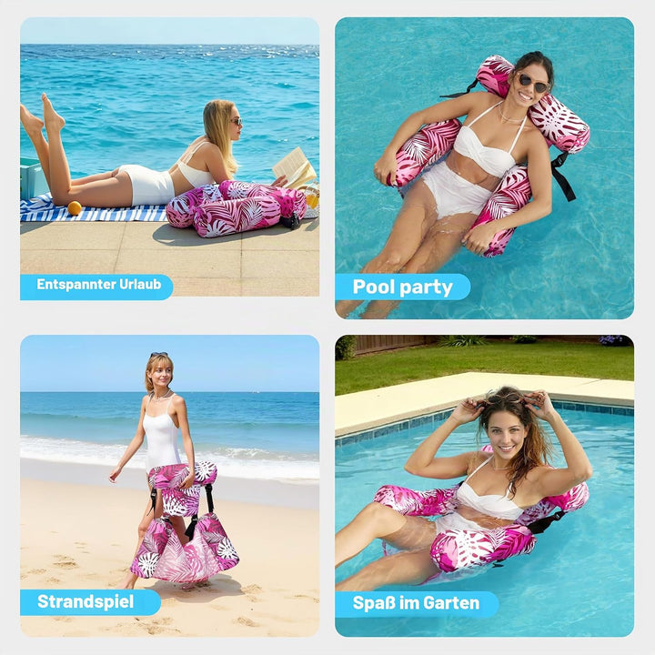 SLOOSH Luftmatratze Pool Wasser für Erwachsene, aufblasbarer Sessel, schwimmende Hängematte, aufblas