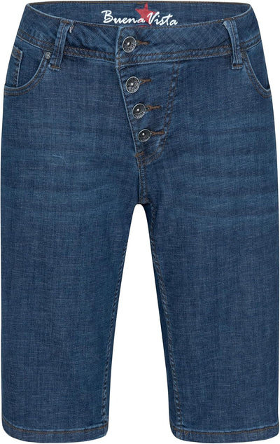 Buena Vista Damen Jeans Malibu-Short Cross Denim (as3, Alpha, l, Regular, Regular, Dark Stone)