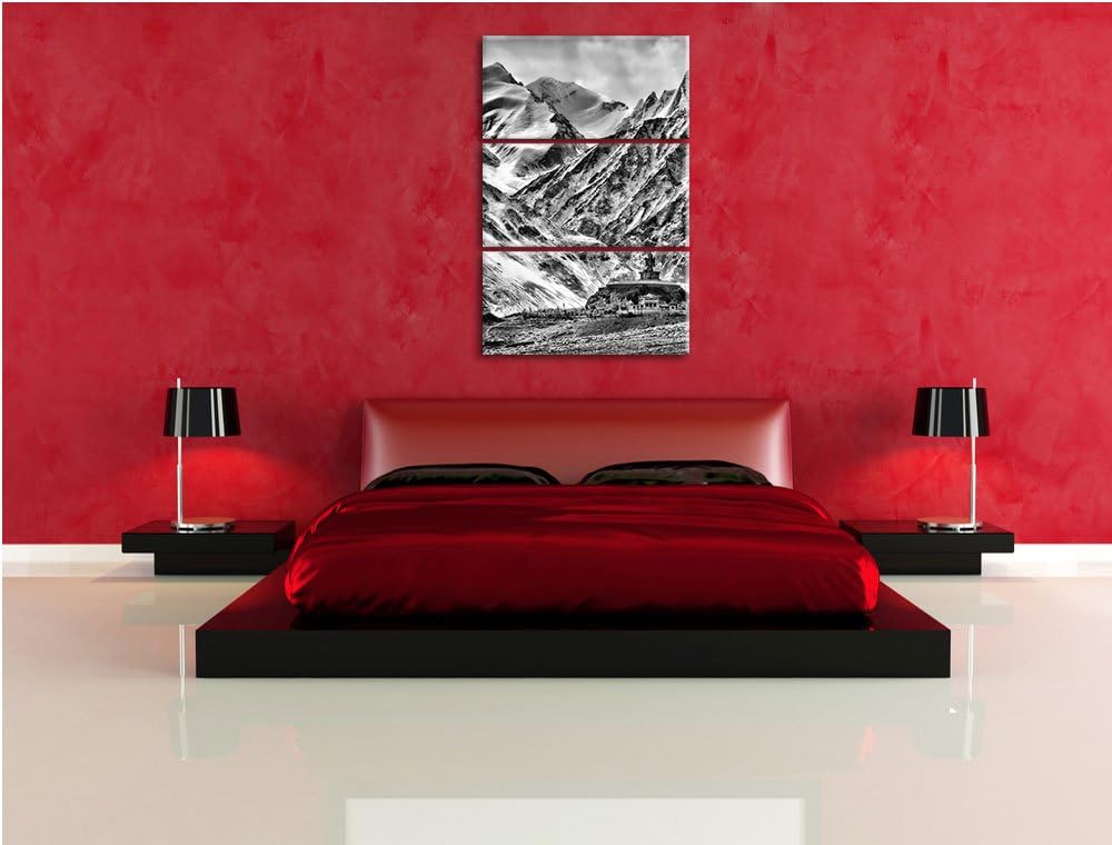 Pixxprint Tempel in Tibet als Leinwandbild/Grösse: 3 Teilig (120x80) cm/Wandbild/Kunstdruck/fertig b