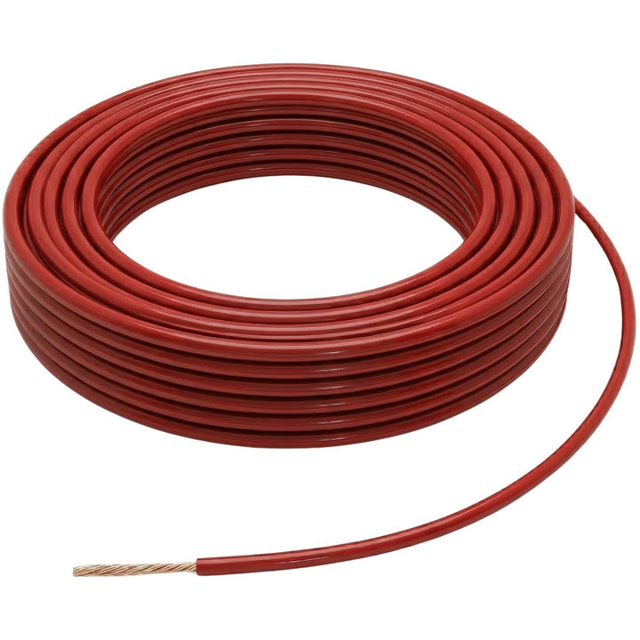 100m FLRY Fahrzeugleitung Rot 0,35mm² rund Kabel Litze KFZ Stromkabel