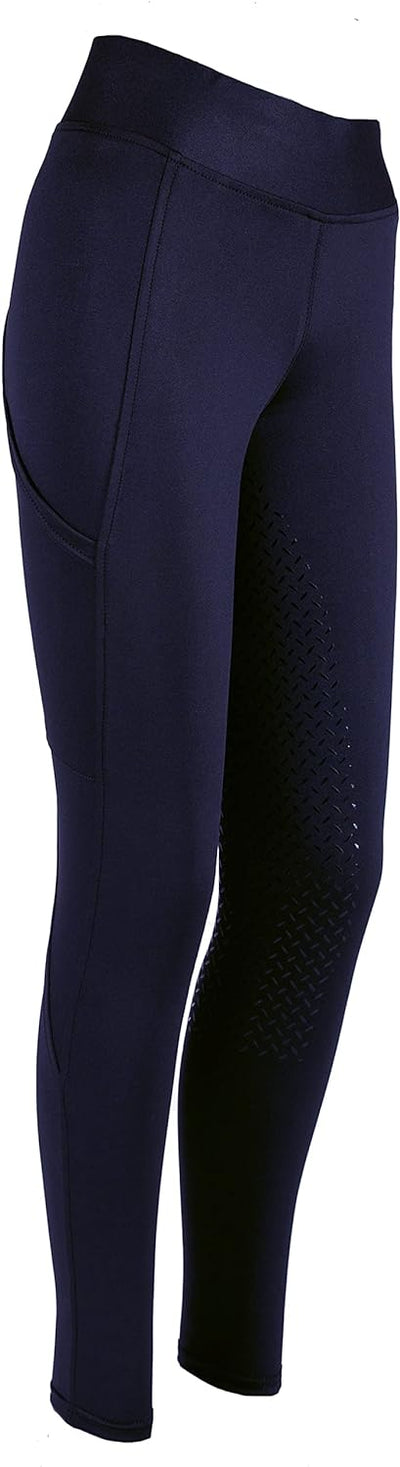 PFIFF 103100 Damen Reitleggings „Selina“ mit Handytasche M Blau, M Blau