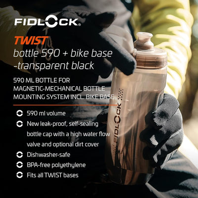 Fidlock Trinkflaschen Set Twist Bottle 590 transparent Black transparent black 590 ml, transparent b