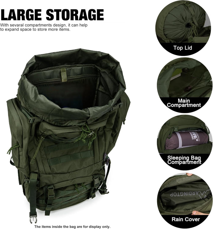 Mardingtop 50/60 Liter Erwachsene Taktischer Trekkingrucksacke Rucksack Outdoor Wanderrucksäcke Arme