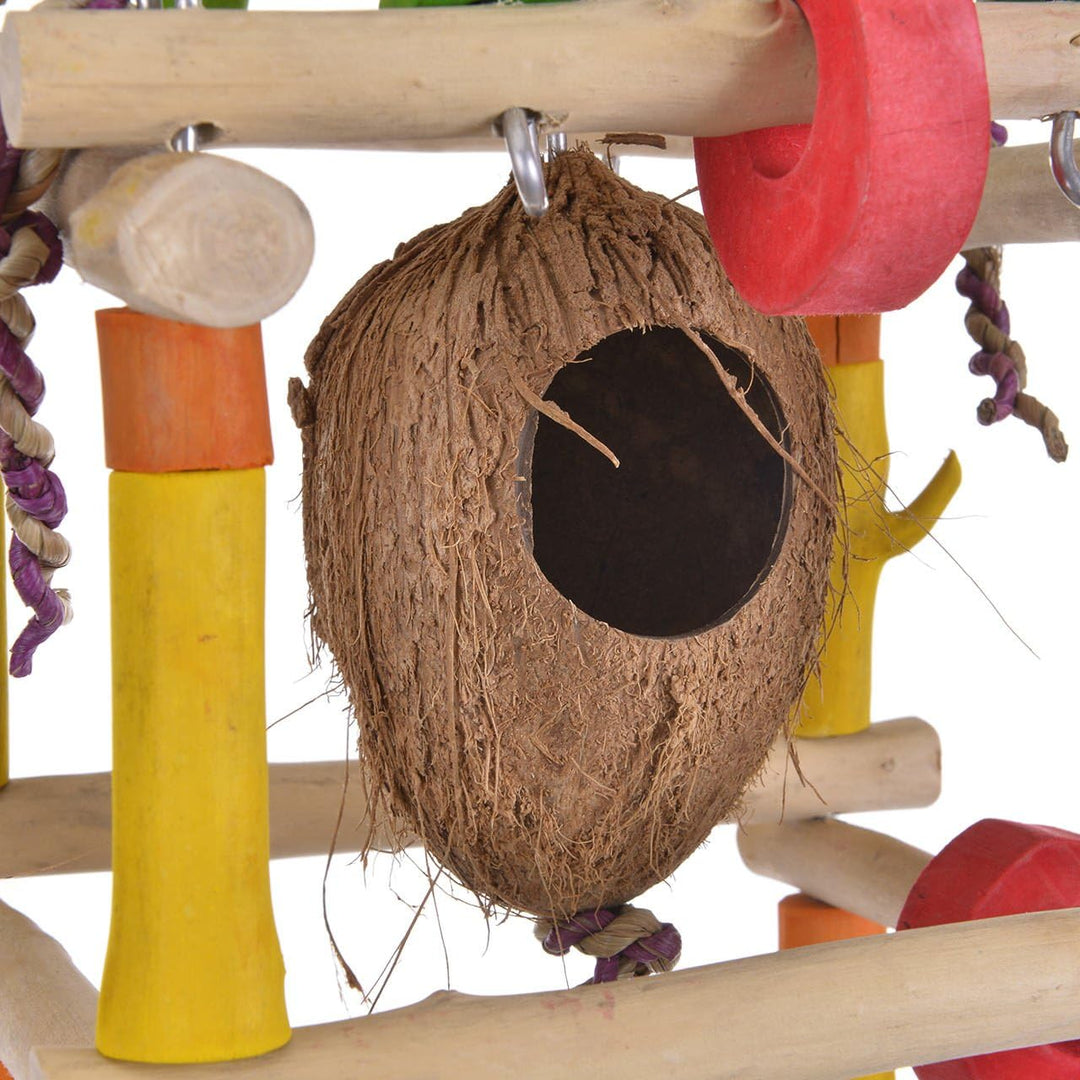 Java | Vogelspielzeug Tower - als Hängefreisitz für Nymphensittiche & Mohrenkopfpapageien