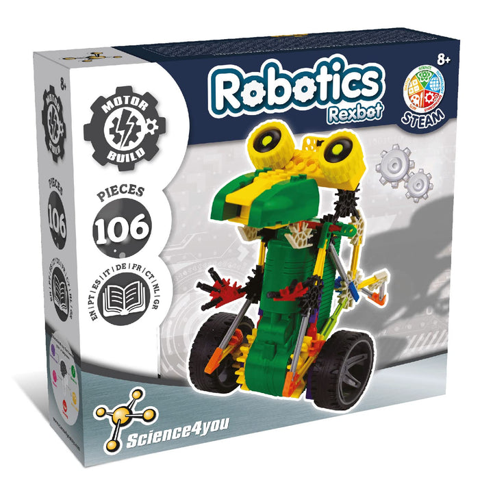 Science4you - Robotik Rexbot, EIN Roboter Bausatz mit 106 Stücke - Roboter Selber Bauen mit Dieser E