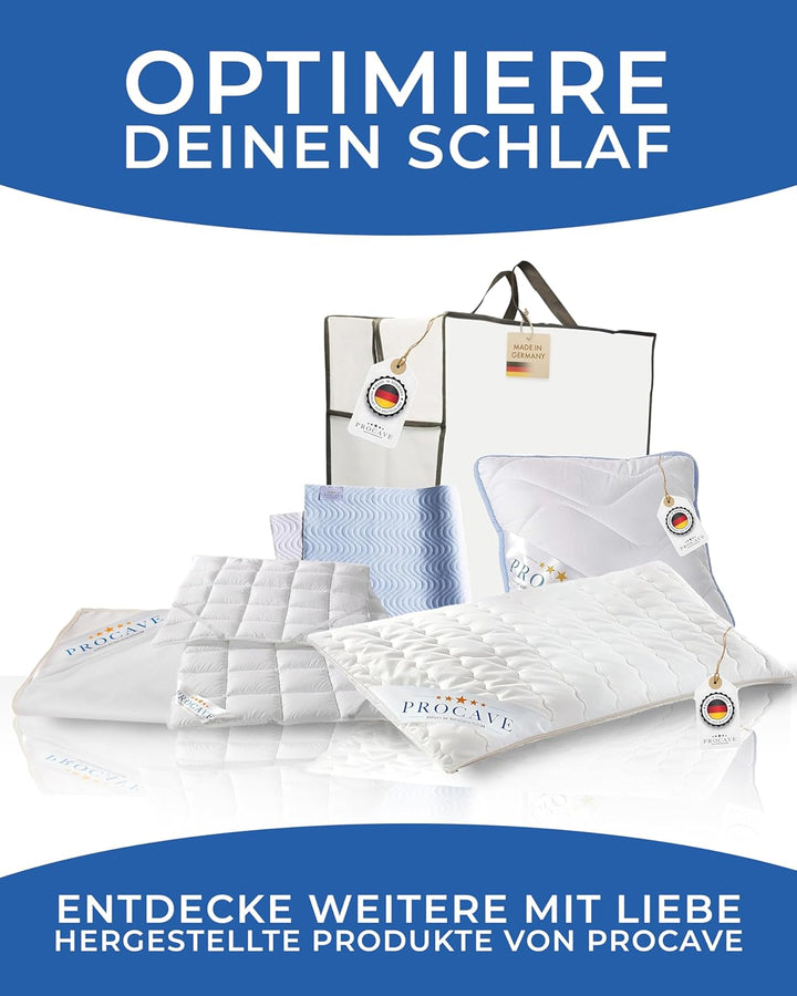 PROCAVE® Matratzenschoner 100x200 cm Topper | Matratzenauflage mit 4 Eckgummis | Atmungsaktive Matra