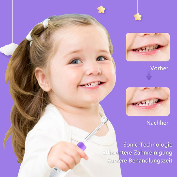 Seago SG-513 Elektrische Zahnbürste Kinder Baby Kinderzahnbürste Elektrisch ab 0-3 Jahre mit LED Lic