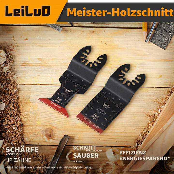 LEILUO 50Stk Multitool Sägeblätter Japanische Zähne Schnelles Schneiden CRV Material Universelles Zu