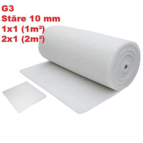 G3 Filtermatte - Luftfiltermatte 2m² für Lüftungsanlagen - Filterrolle aus Polyester - 17-20mm stark