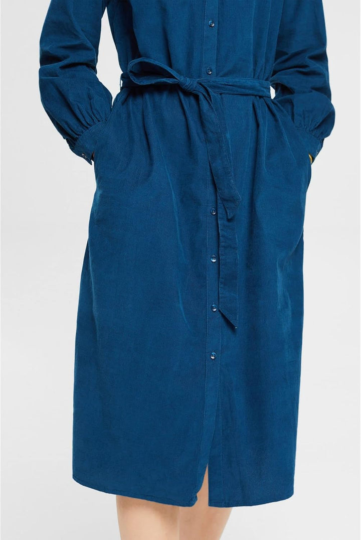 ESPRIT Damen Kleid 32 450/Petrol Blue, 32 450/Petrol Blue