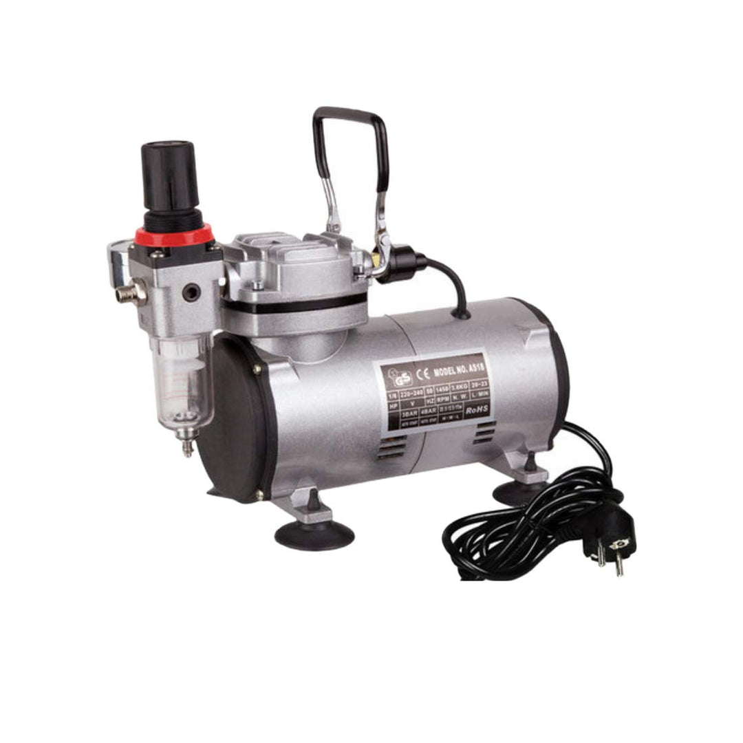 Fengda FD-18-2 Mini Airbrush Kompressor, Mächtig Luftstrom und Luftdruck, Einkolben ölfreier Mini Ko
