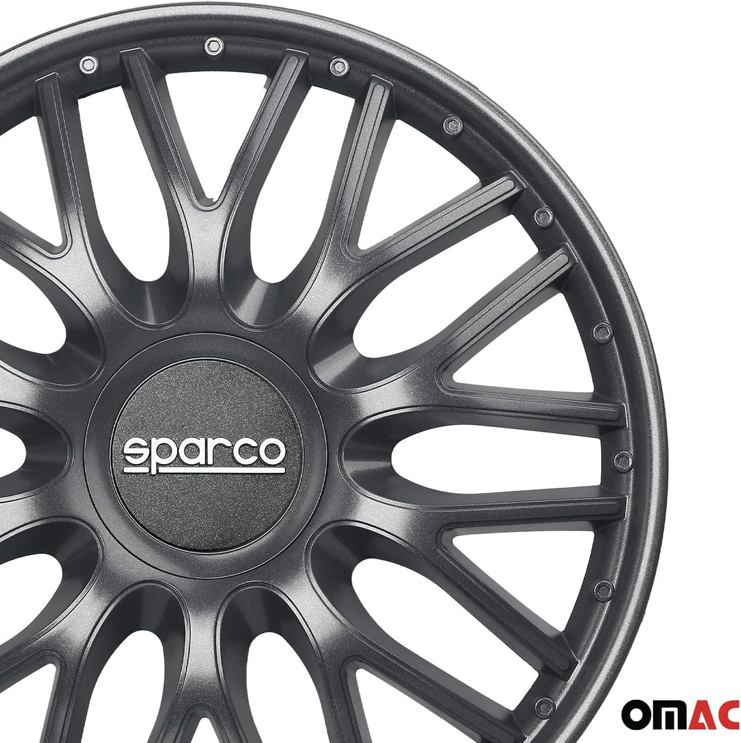 Sparco SPC1596BK Set Wheel Covers Roma 15-inch Black, Pulgadas ROMA 15 zoll SCHWARZ, ROMA 15 zoll SC