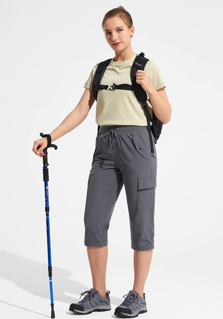 MOCOLY Damen Leichte Wanderhose Outdoor Trekkinghose Atmungsaktive Cargo Hose Kletterhose Outdoorhos