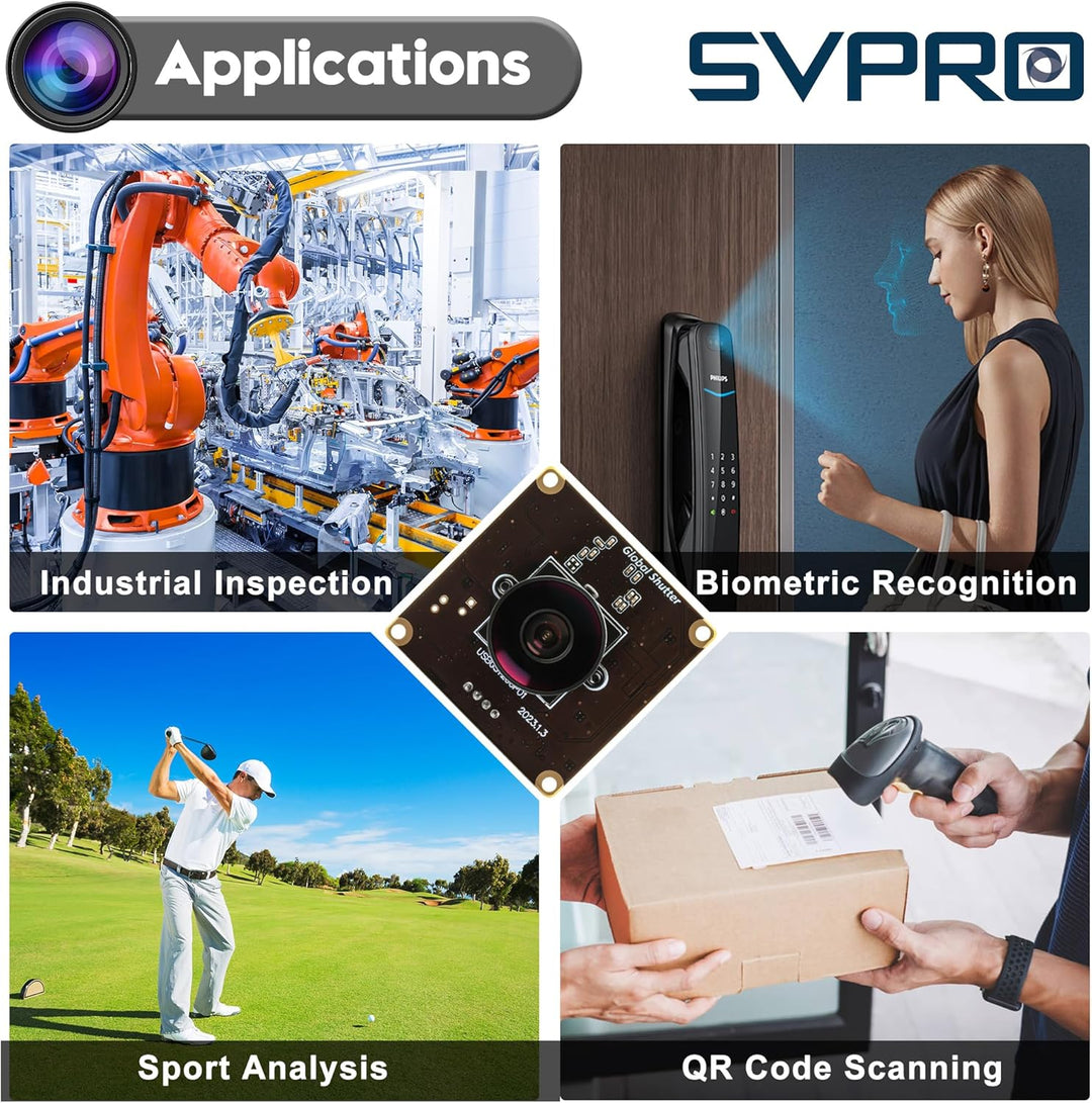 Svpro 2MP Global Shutter USB Kamera Board 90fps Hochgeschwindigkeits Webcam Modul mit Fisheye Objekt