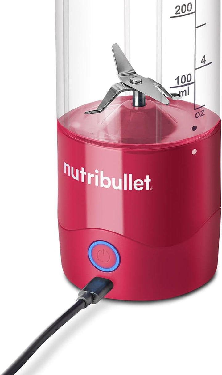 nutribullet Tragbarer Mixer in Magenta – leistungsstarke Extraktorklinge, 475-ml-Tasse, To-Go-Deckel