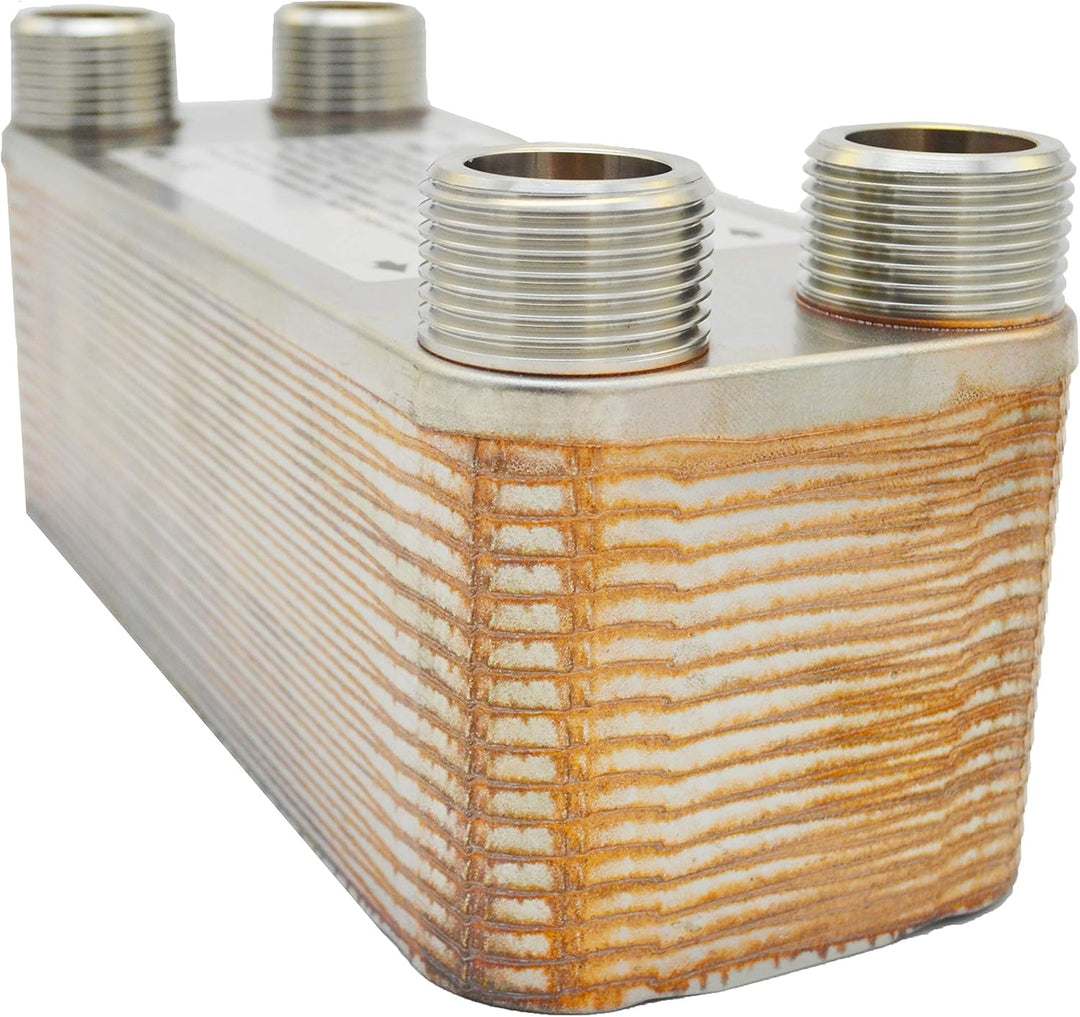 Edelstahl Plattenwärmetauscher Nordic Tec Ba-16-34 mit Isolierung Plattenwärmeübertrager Wärmetausch