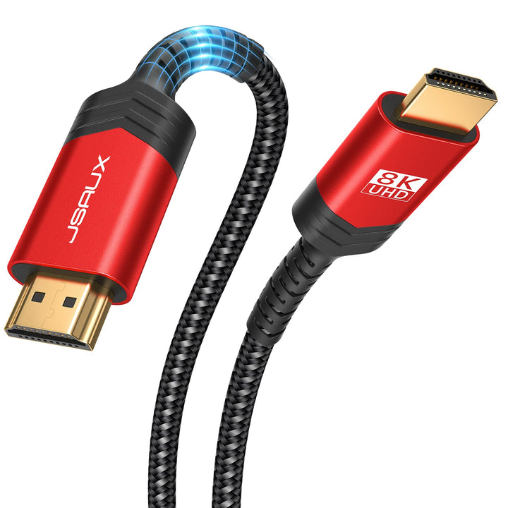 JSAUX HDMI Kabel 15Meter, Lange Faseroptisches HDMI 2.1 Kabel 8k Highspeed 48Gbps 8K@60Hz, 4K@120Hz,