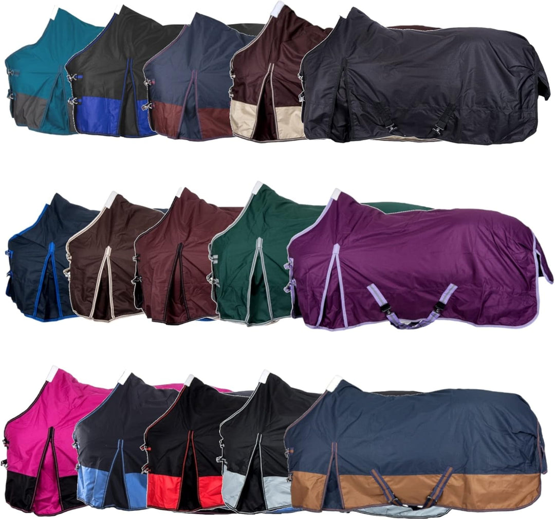 RL24 - Winterdecke 200g Füllung 600D BASICLINE dunkelblau/braun 95cm Dunkelblau/Braun (Altes Modell)