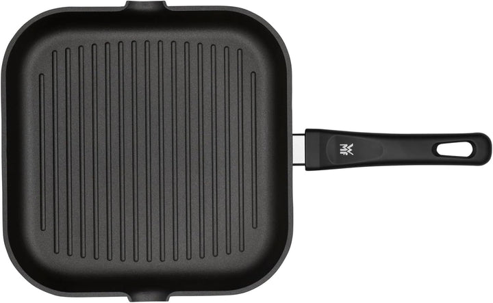 WMF Grillpfanne 27x27 cm mit Ausguss, Aluminium beschichtet, Steakpfanne ideal zum knusprigen Braten