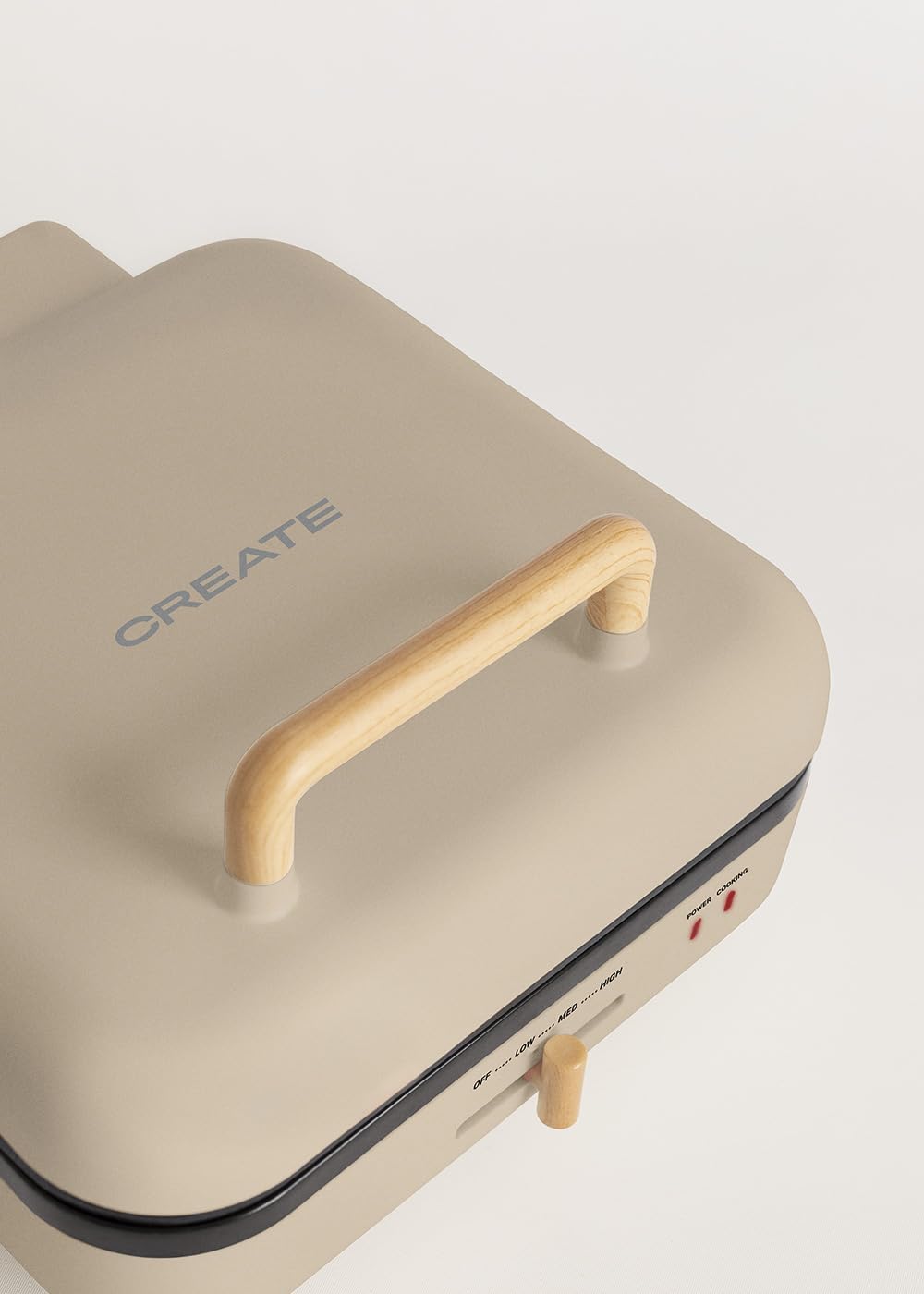 CREATE/STONE STUDIO PRO/Multifunktionsgrill mit 180º Öffnung Sand/Temperaturregelung, Antihaftbeschi