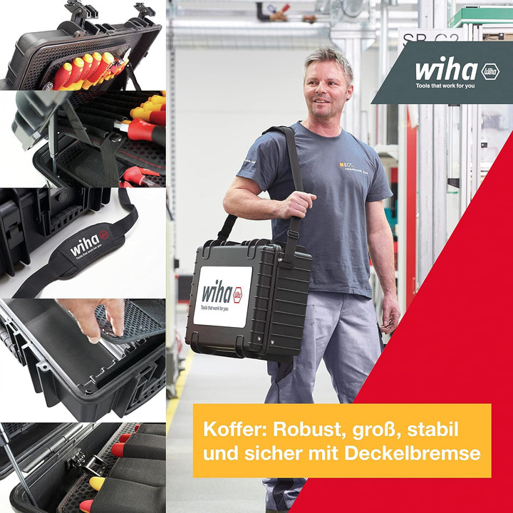 Wiha Werkzeug Set Elektriker Competence XL I gemischt 81-tlg. in Werkzeugkoffer I (40523) XL gemisch