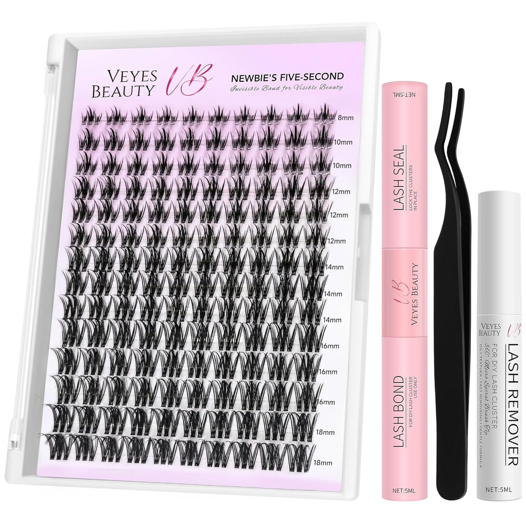VEYESBEAUTY Wimpern Extensions Set 5-Sekunden-Wimperncluster Cluster Lashes DIY Cluster Wimpern Wimp