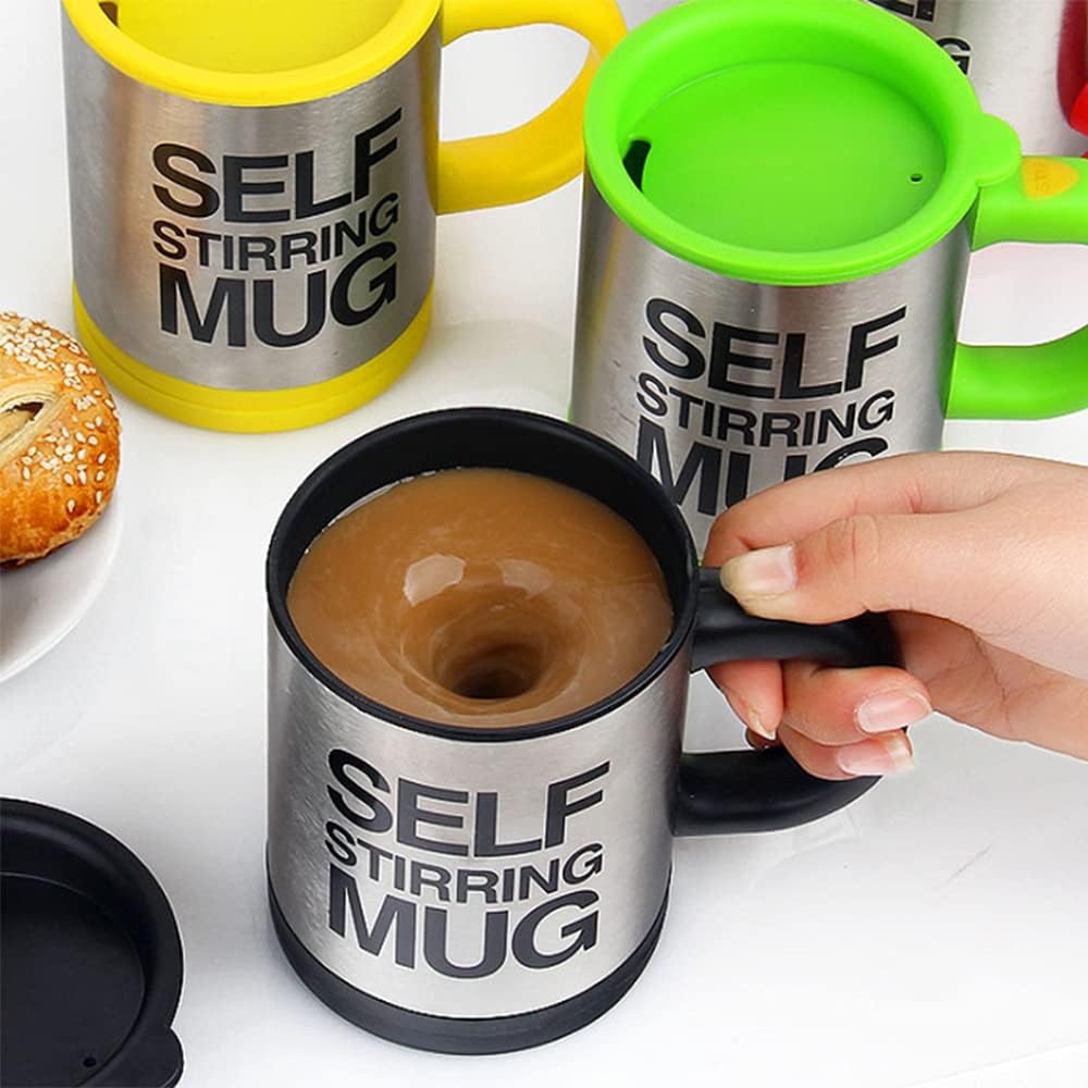Automatischer Rührbecher, 400 ml, elektrischer Kaffee-Mixbecher für Reisen, Haushalt, Geschenk, Blau