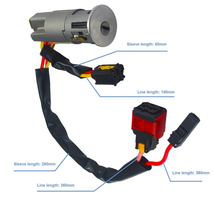 FanPaYY Lenkradschloss-Zündzylinder-Schalter 4162P0 mit 2 Schlüsseln Für Peu-geot 206 406 Ci-troen X