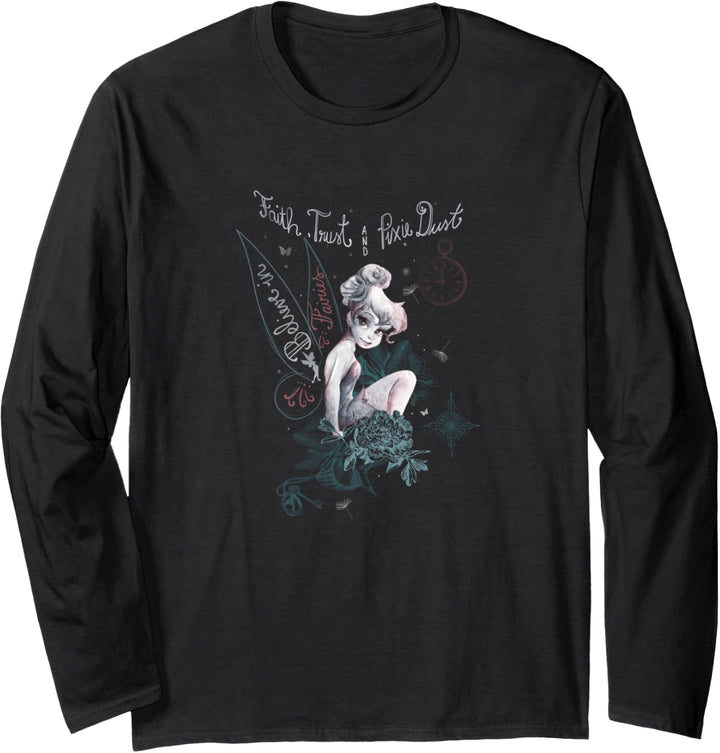 Disney Peter Pan Tinkerbell Swirly Faith Trust & Pixie Dust Langarmshirt