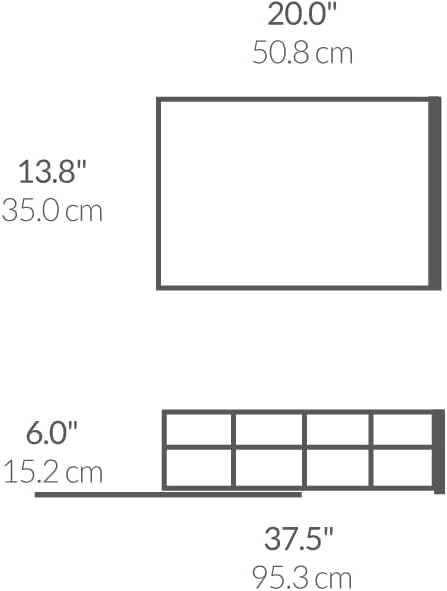 simplehuman, 35cm, herausziehbarer Schrank-Organisator B 35 cm x H 15,2 cm x L 50,8 cm Grau, B 35 cm