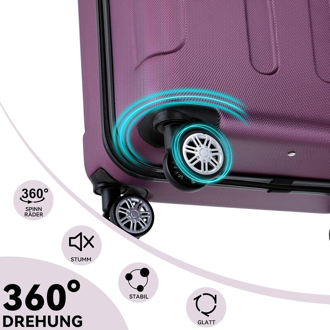 BEIBYE 2045 Zwillingsrollen 3tlg. Reisekoffer Koffer Kofferset Trolleys Hartschale in 14 Farben