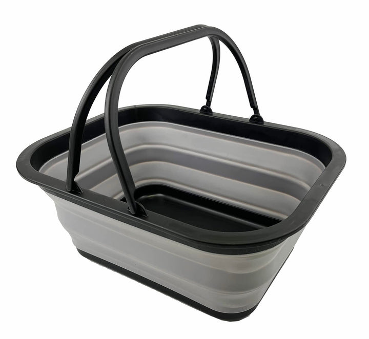 SAMMART 15L Zusammenklappbarer Korb mit Griff - Tragbarer Picknickkorb/Krater für den Aussenbereich