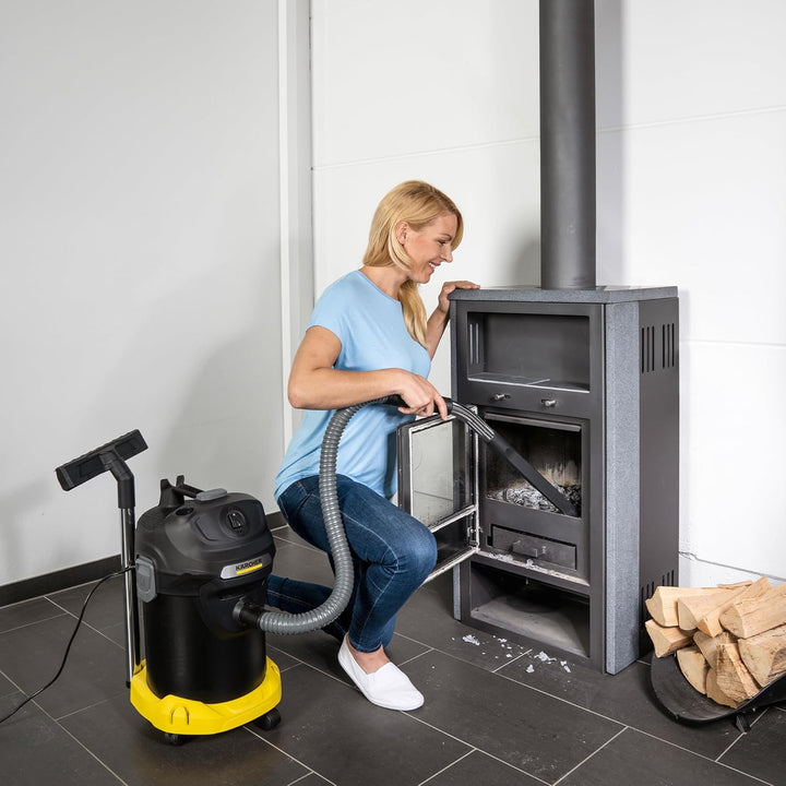 Kärcher AD 4 Premium Aschesauger und Trockensauger ideal für die Reinigung von Kaminen, Pelletöfen u