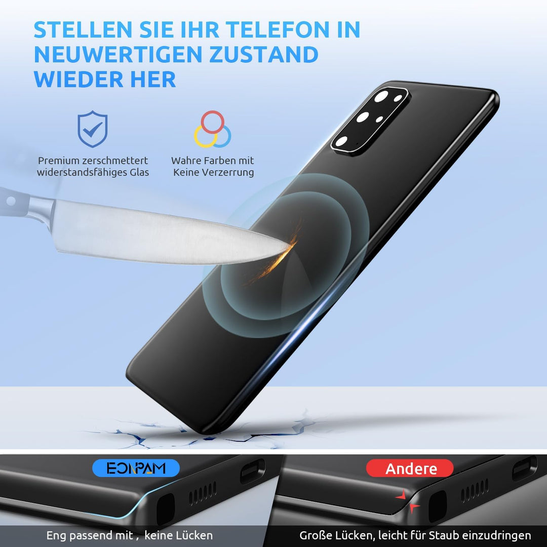Eonpam Akkudeckel für Samsung Galaxy S20+ Plus G985, G986 Rückseite Glas Backcover Ersatz Reparatur