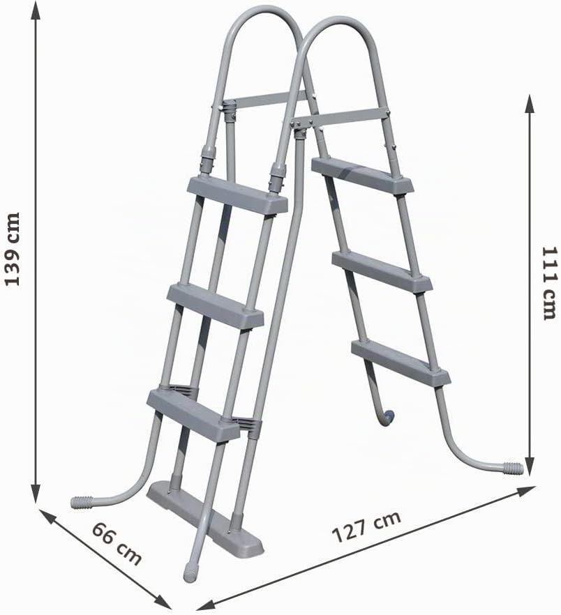 Bestway Poolzubehör Sicherheitsleiter, 107 cm, mehrfarbig, 107 cm