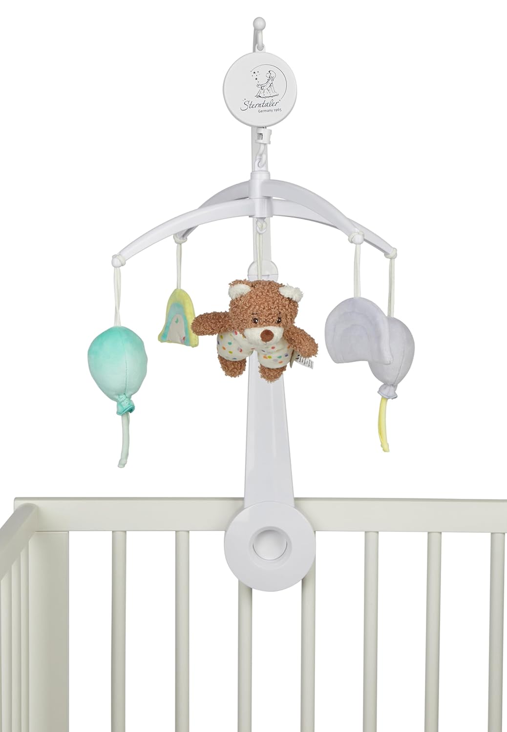 Sterntaler Mobile Familie Bär, Baby-Einschlafhilfe, Kinderzimmer Spielzeug, kleiner Bär, bunte Regen