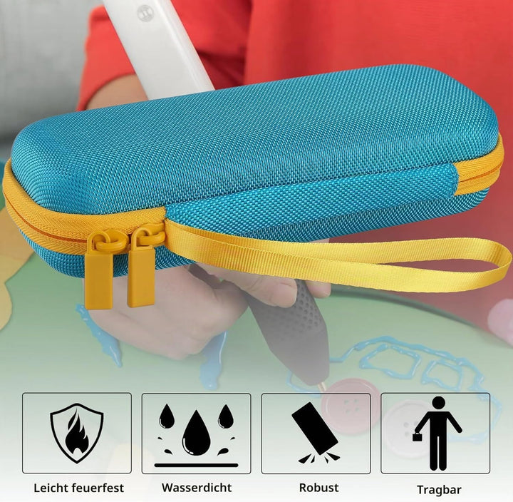 co2CREA Hart Tragbare Schutzhülle Etui Tasche für Bosch Akku Heissklebestift Gluey, Tragetasche komp