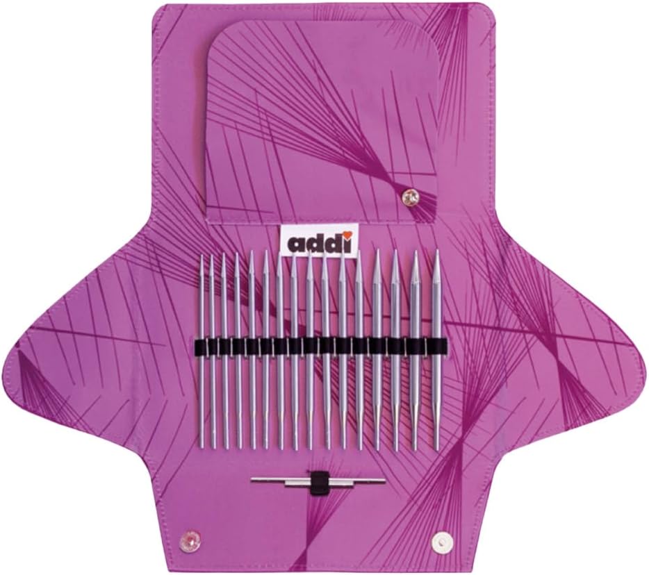 Addi Lace Long Etui, Metall, Purple/Pink/Silver, 25 x 17 x 3.5 cm