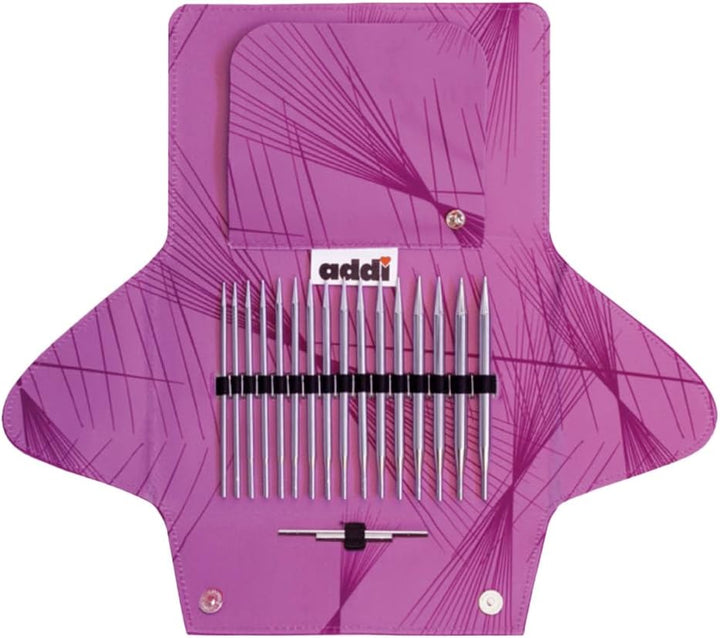 Addi Lace Long Etui, Metall, Purple/Pink/Silver, 25 x 17 x 3.5 cm