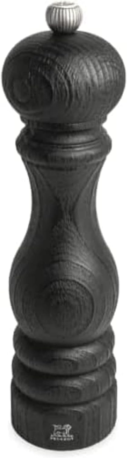 PEUGEOT - Salzmühle Paris Nature Black 22 cm + Salz - Klassische Mahlgradeinstellung - Aus recycelte