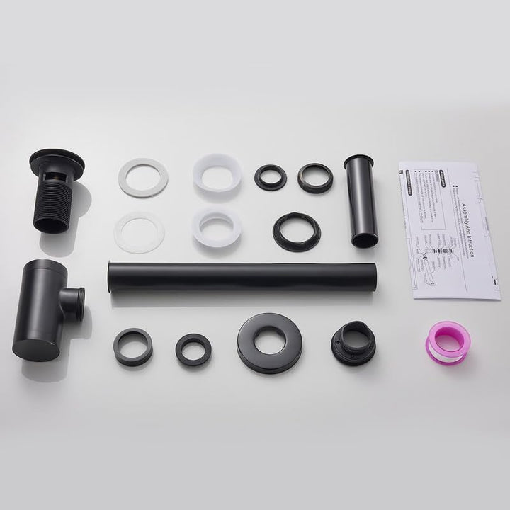 Siphon Universal für Waschbecken & Waschtisch, KEOKBON Syphon & Pop up Ventil Ablaufgarnitur mit Übe