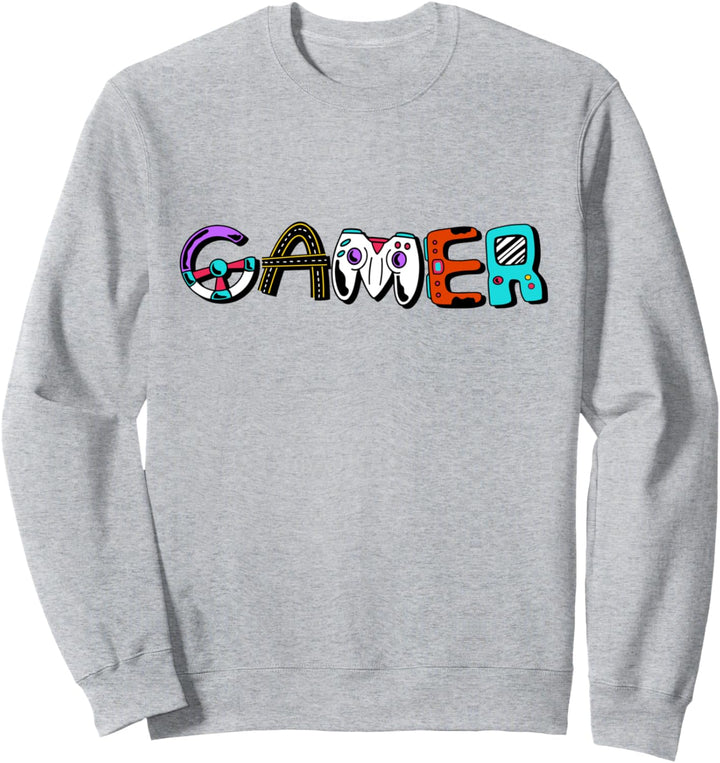 Kinder Gamer Schriftzug l Niedliche Gaming Controller Grafik Sweatshirt