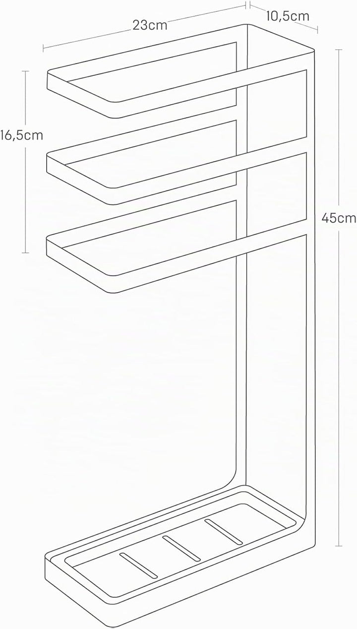 Yamazaki Layer Schirmständer, Stahl, Weiss, One Size Weiss, Weiss