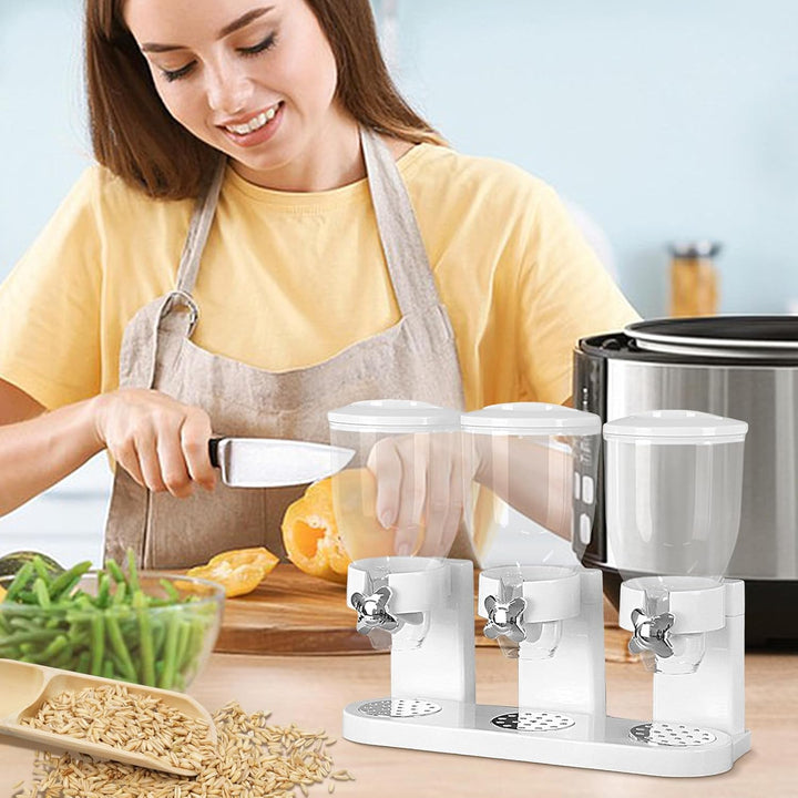 Müslispender Doppelt - Snackspender - Cereal Dispenser, Cornflakes Spender - Doppelspender für Süssi