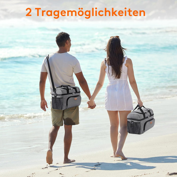 Lifewit Grosse Kühltasche 23L 32 Dosen, Kühlbox Faltbar, Isolierte Lunch Tasche, Leichte, Tragbare K